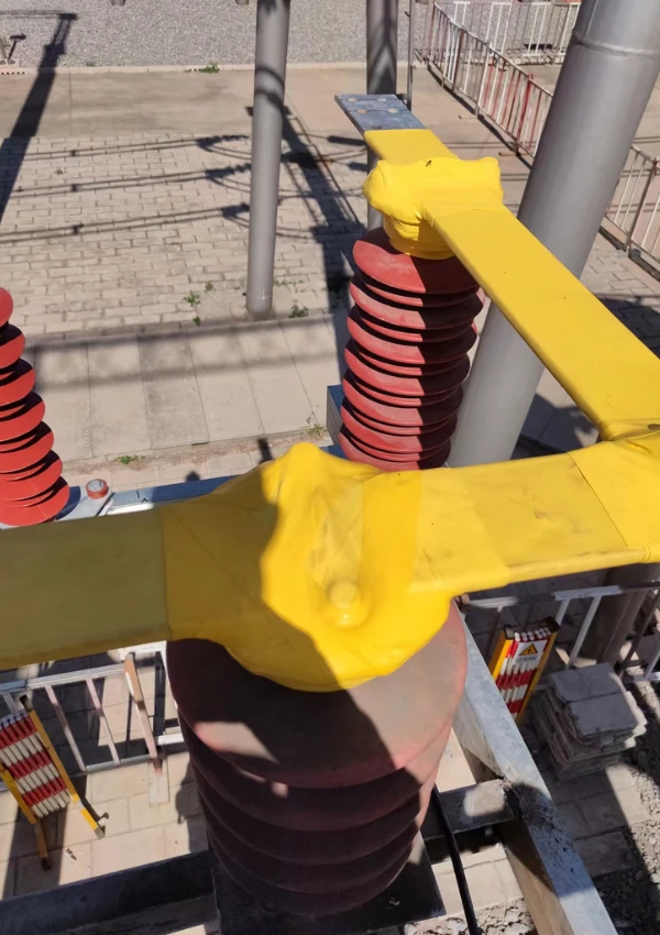 Yellow Insulation Sleeve on High-Voltage Connector