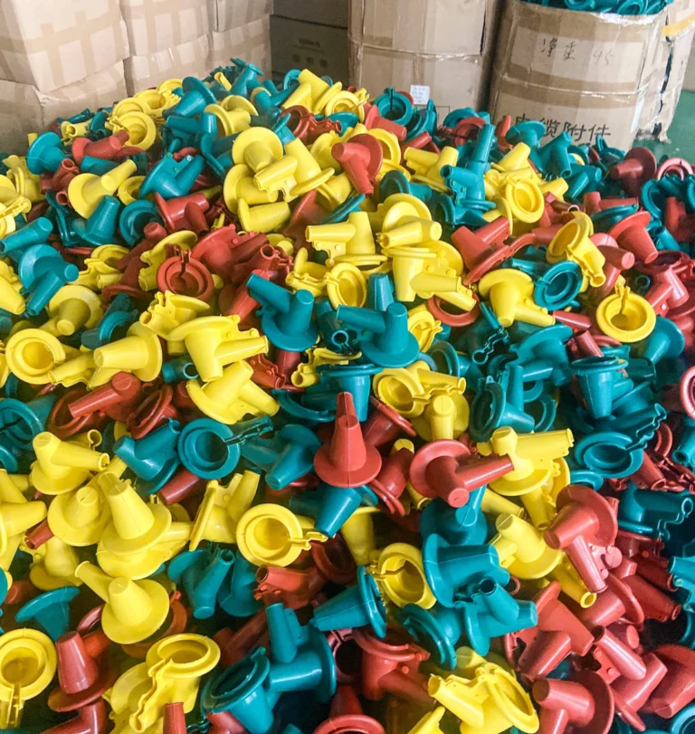 Yellow, Red, and Blue transformer bushing protector in Bulk
