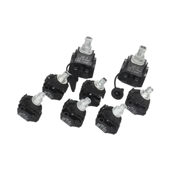 Various Insulation Piercing Clamps (IPC) models JJC-1, JJC-2, JJC-3, and JJC-4.