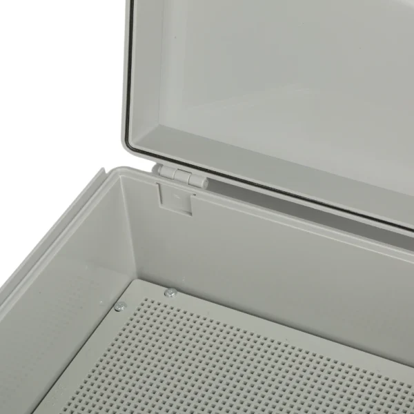 Waterproof Plastic Junction Enclosure with Snap Lock Latch and Grey Cover